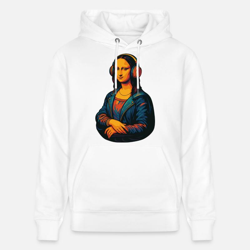 La Joconde (à peine) distraite - Sweat à capuche bio CRUISER Stanley/Stella Unisexe - blanc