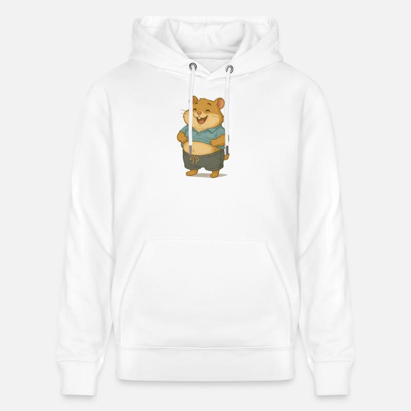Hamster réfrigéré au look décontracté - Sweat à capuche bio CRUISER Stanley/Stella Unisexe - blanc