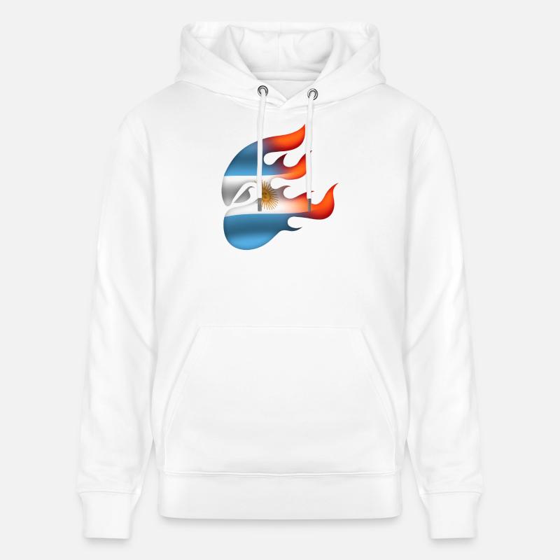 Drapeau de l’Argentine - Argentine - Ninja - Sweat à capuche bio CRUISER Stanley/Stella Unisexe - blanc