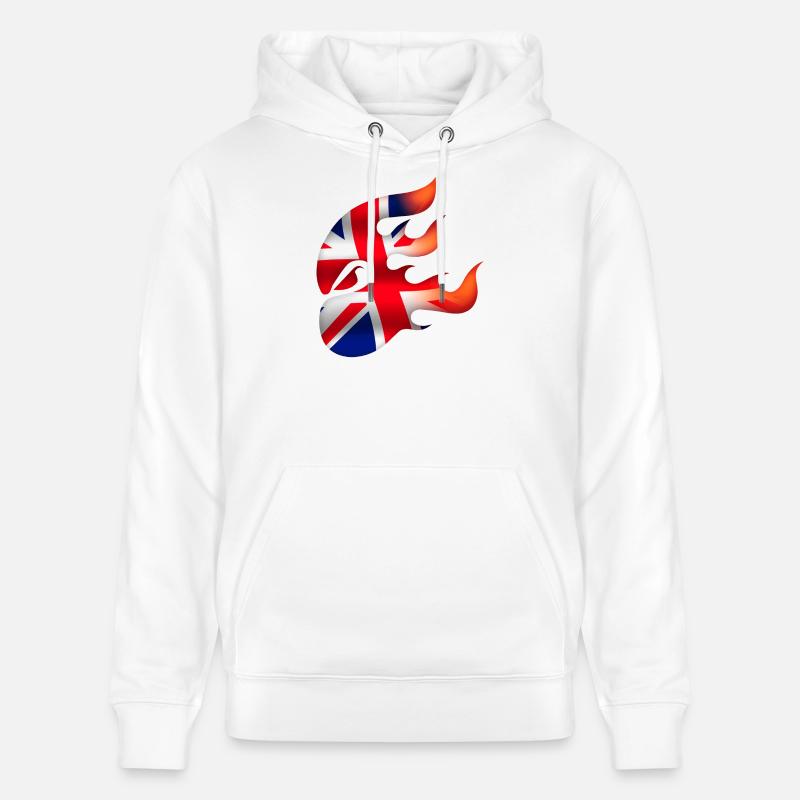 Drapeau du Royaume-Uni - Royaume-Uni - Ninja - Sweat à capuche bio CRUISER Stanley/Stella Unisexe - blanc