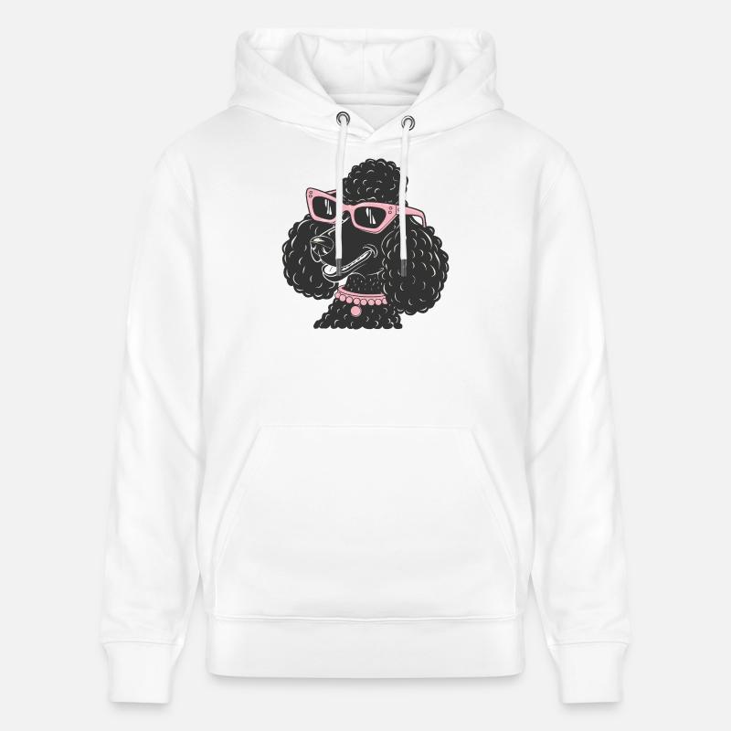 Drôle de caniche - Sweat à capuche bio CRUISER Stanley/Stella Unisexe - blanc