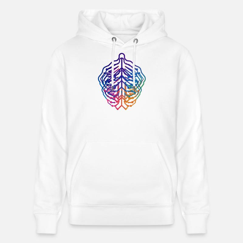 Conception de circuits neuronaux à feuilles - Sweat à capuche bio CRUISER Stanley/Stella Unisexe - blanc