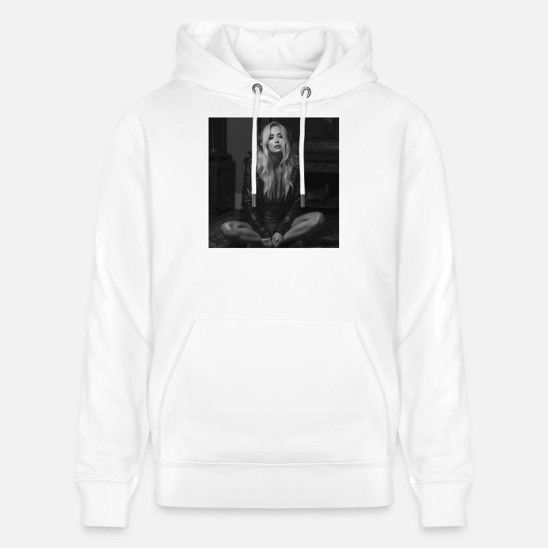 Maxima dans l’obscurité - Sweat à capuche bio CRUISER Stanley/Stella Unisexe - blanc