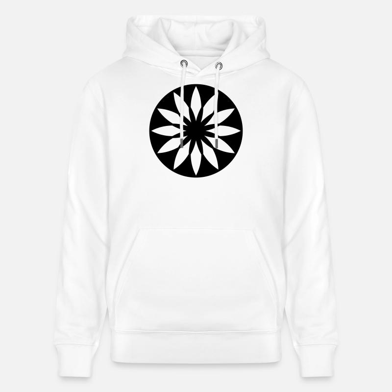 Floraison stellaire – Crop Circle Mandala - Sweat à capuche bio CRUISER Stanley/Stella Unisexe - blanc