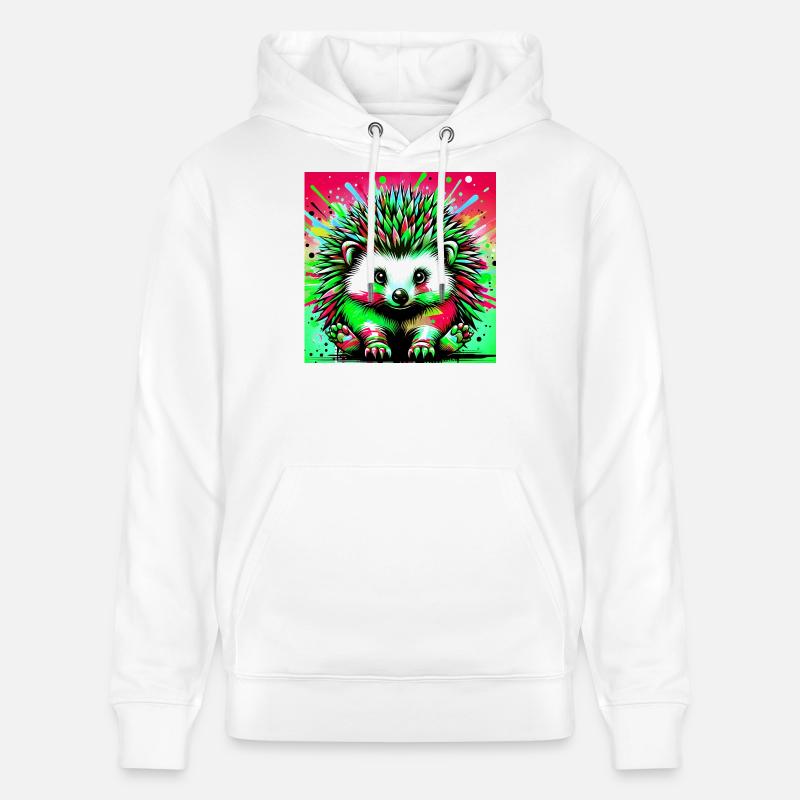 hérisson - Sweat à capuche bio CRUISER Stanley/Stella Unisexe - blanc