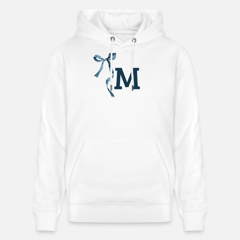 Monogramme m idée cadeau  - Sweat à capuche bio CRUISER Stanley/Stella Unisexe - blanc