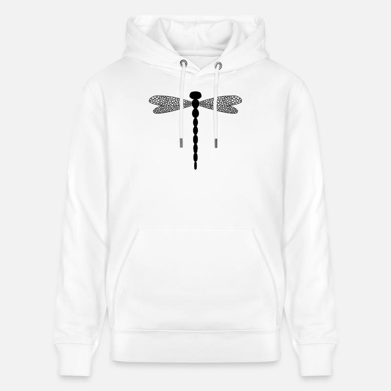 Libellule complexe - Sweat à capuche bio CRUISER Stanley/Stella Unisexe - blanc