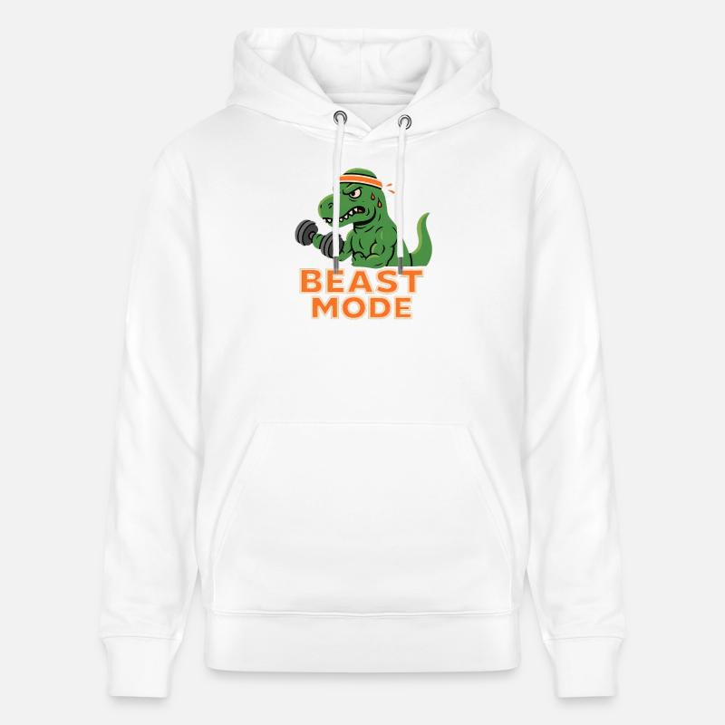 Mode de musculation Dino - Sweat à capuche bio CRUISER Stanley/Stella Unisexe - blanc
