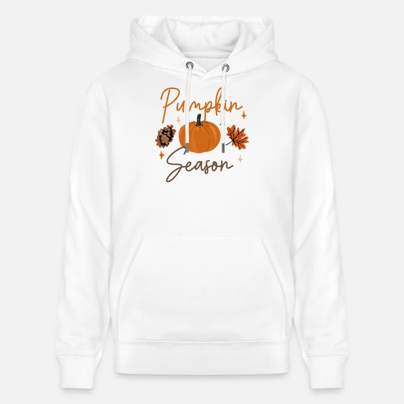 Graphique de la saison des citrouilles - Sweat à capuche bio CRUISER Stanley/Stella Unisexe - blanc