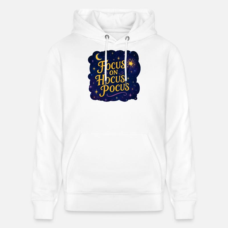 Focus sur Hocus Pocus - Conception de sorts de sorcière magique - Sweat à capuche bio CRUISER Stanley/Stella Unisexe - blanc