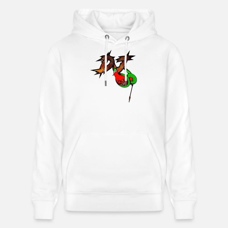 Neon Devil mit Kopfhörer DJ - Stanley/Stella Unisex Bio-Hoodie CRUISER  - Weiß