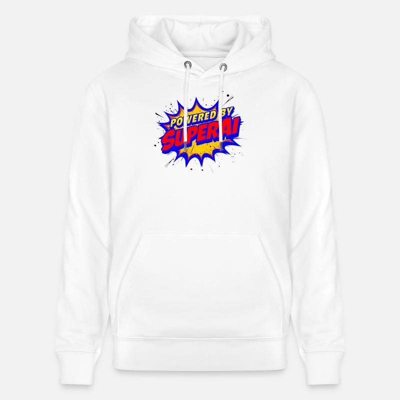 Propulsé par SuperAI - Sweat à capuche bio CRUISER Stanley/Stella Unisexe - blanc