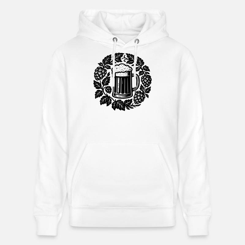 Bier kranz - Sweat à capuche bio CRUISER Stanley/Stella Unisexe - blanc