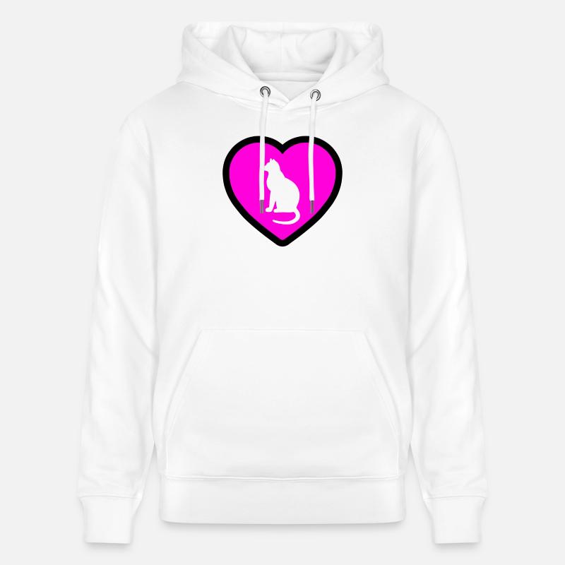 Chat - Sweat à capuche bio CRUISER Stanley/Stella Unisexe - blanc