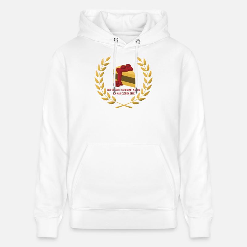Wer_braucht_schon_Motivation_Ich_hab_Kuchen_van - Sweat à capuche bio CRUISER Stanley/Stella Unisexe - blanc