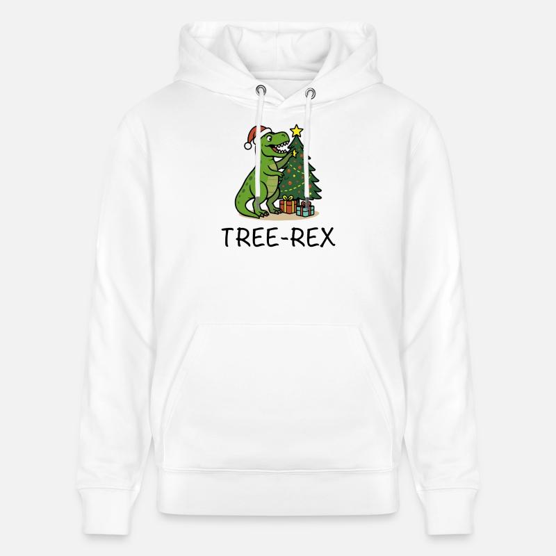 Tree-Rex – Style Noël moche - Sweat à capuche bio CRUISER Stanley/Stella Unisexe - blanc