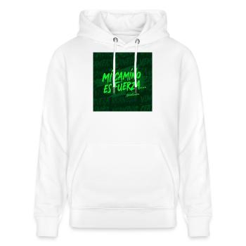 Mein Weg ist Stärke - Stanley/Stella Unisex Bio-Hoodie CRUISER  - Weiß - Vorne - Alina (178cm) & Michal (187cm)
