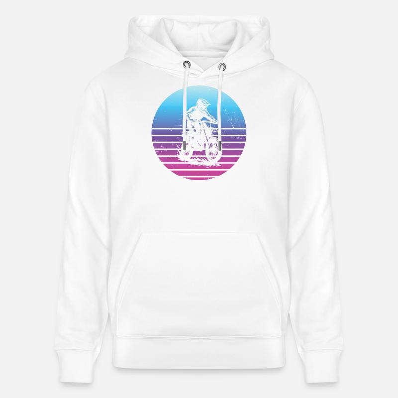 Déclaration directe sur le motocross - Sweat à capuche bio CRUISER Stanley/Stella Unisexe - blanc