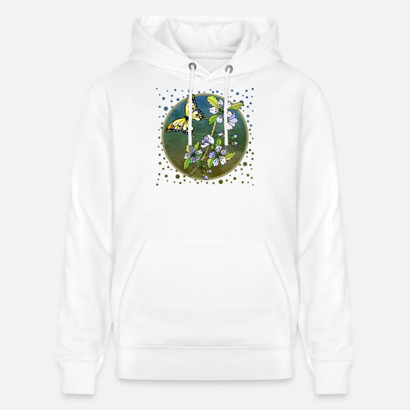 papillon - Sweat à capuche bio CRUISER Stanley/Stella Unisexe - blanc