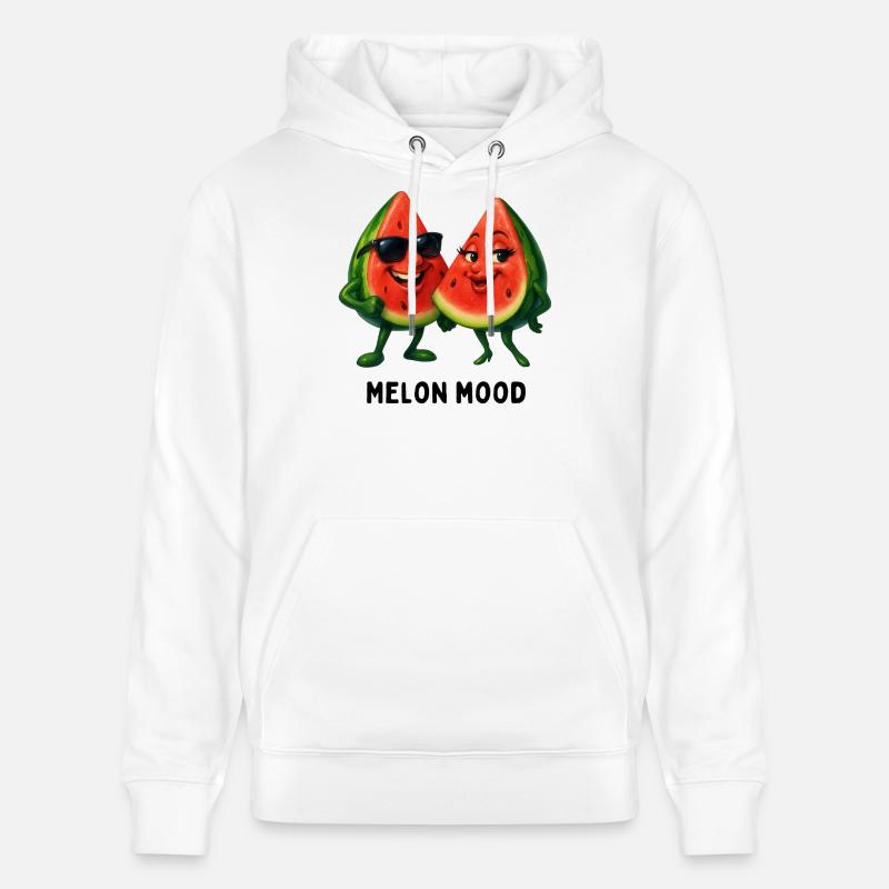 Humeur du melon : Duo pastèques heureux - Sweat à capuche bio CRUISER Stanley/Stella Unisexe - blanc