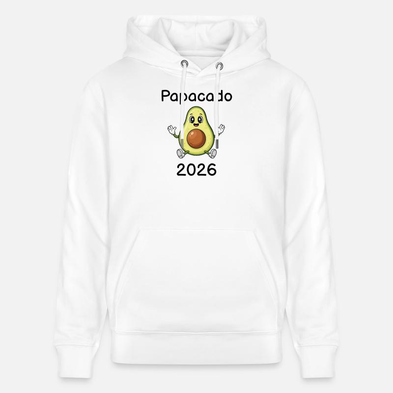 Papacado 2026 – Papa avocat enceinte - Sweat à capuche bio CRUISER Stanley/Stella Unisexe - blanc