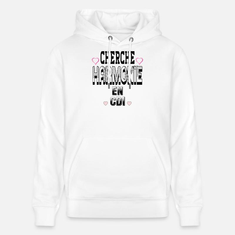 Cherche Harmonie en CDI - Sweat à capuche bio CRUISER Stanley/Stella Unisexe - blanc