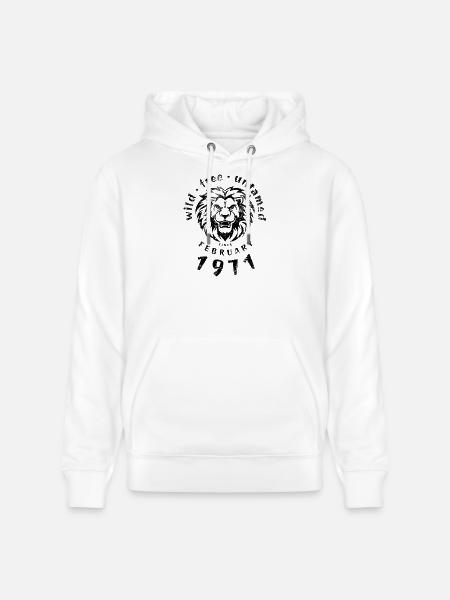 Wild, free & untamed since 02/1971 - Stanley/Stella CRUISER Unisex Organic Hoodie - white