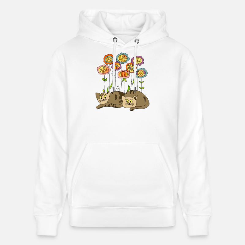 Chats - Sweat à capuche bio CRUISER Stanley/Stella Unisexe - blanc