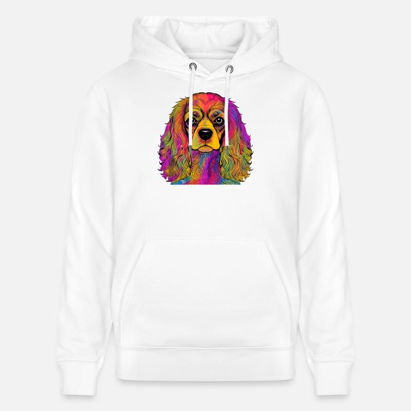 Cavalier King Charles Spaniel - Sweat à capuche bio CRUISER Stanley/Stella Unisexe - blanc