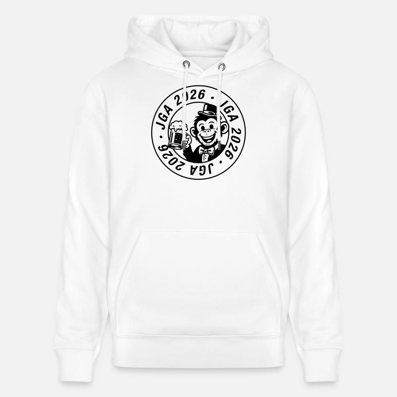 Junggesellenabschied 2026 Jga Affe - Stanley/Stella Unisex Bio-Hoodie CRUISER  - Weiß