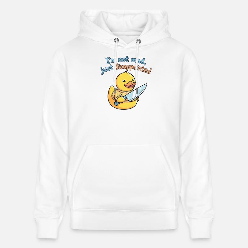 Canard déçu avec un couteau - Sweat à capuche bio CRUISER Stanley/Stella Unisexe - blanc