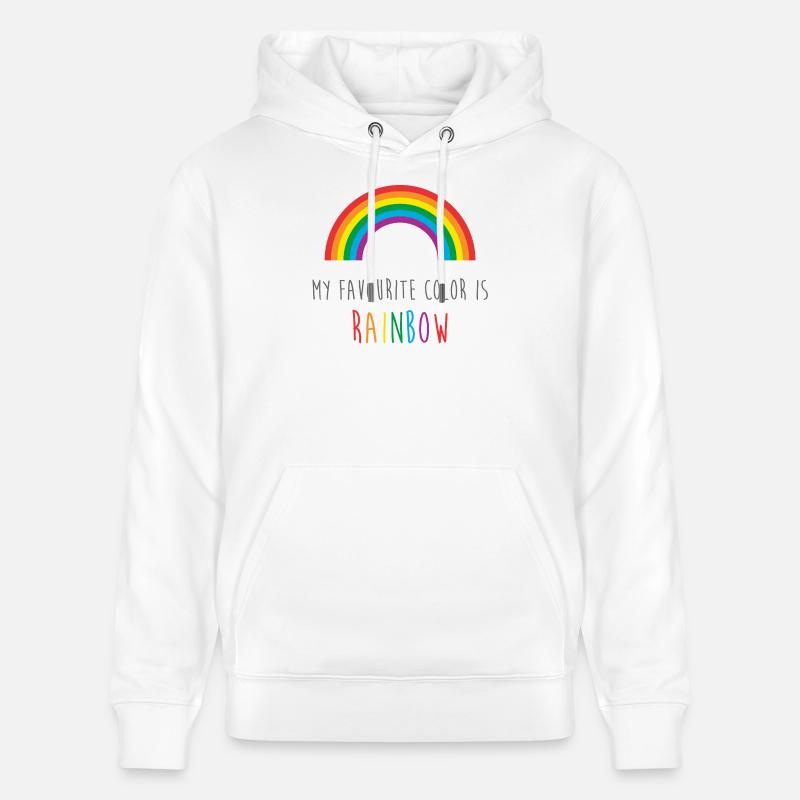 Mon Arc-en-Ciel Préféré - Sweat à capuche bio CRUISER Stanley/Stella Unisexe - blanc