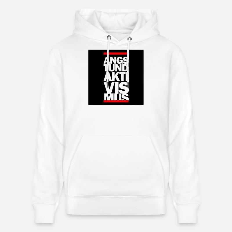 PEUR ET ACTIVISME - Sweat à capuche bio CRUISER Stanley/Stella Unisexe - blanc