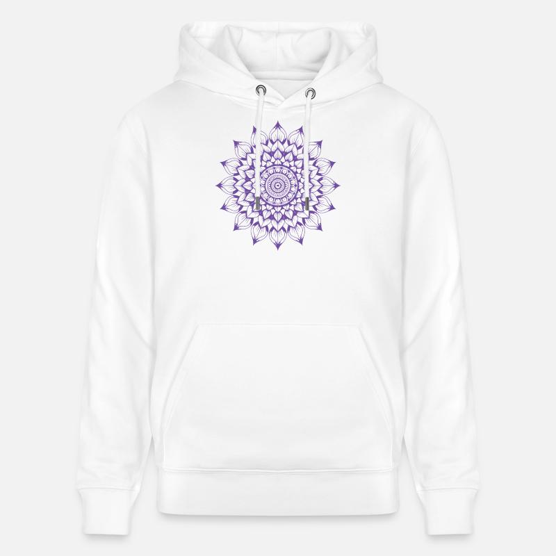 mandala - Sweat à capuche bio CRUISER Stanley/Stella Unisexe - blanc