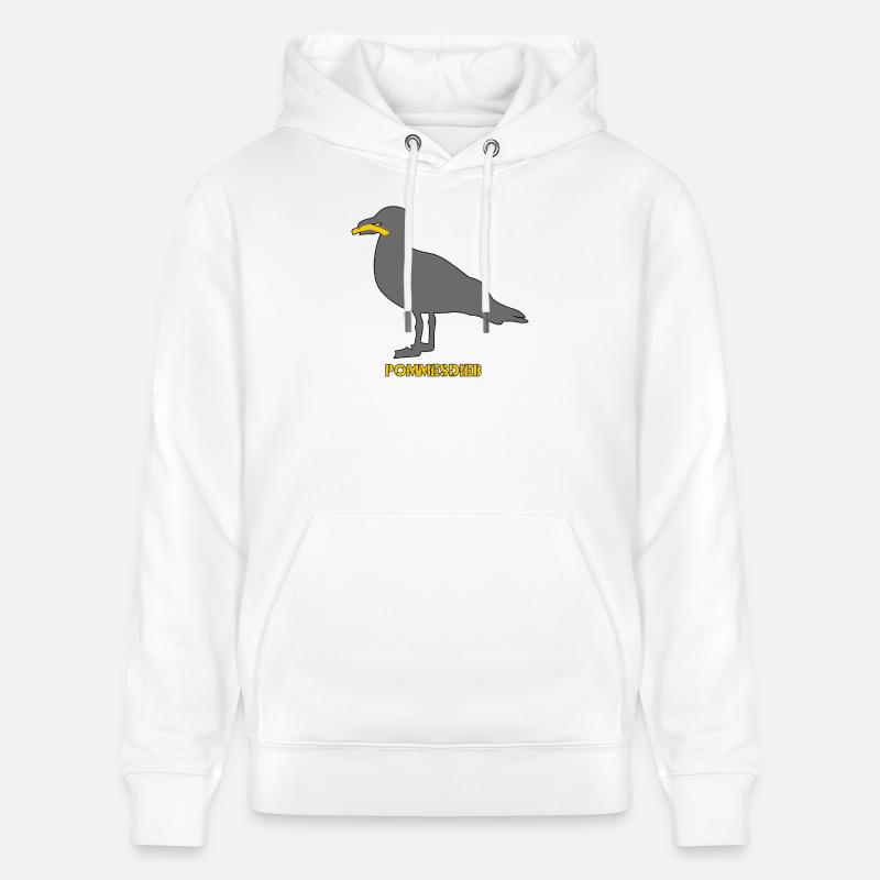 Frites Mouette Voleuse - Gris - Sweat à capuche bio CRUISER Stanley/Stella Unisexe - blanc