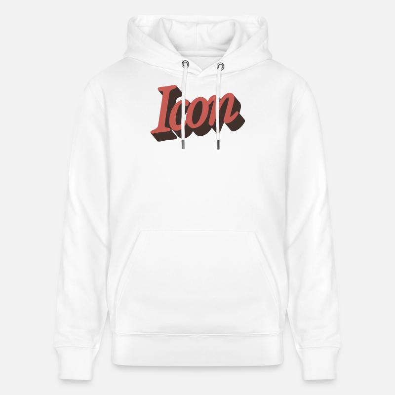 Retro Icon Script in Herbstorange - Stanley/Stella Unisex Bio-Hoodie CRUISER  - Weiß