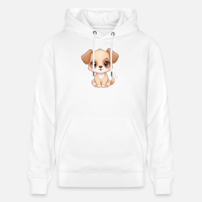Charme de chiot mignon - Sweat à capuche bio CRUISER Stanley/Stella Unisexe - blanc