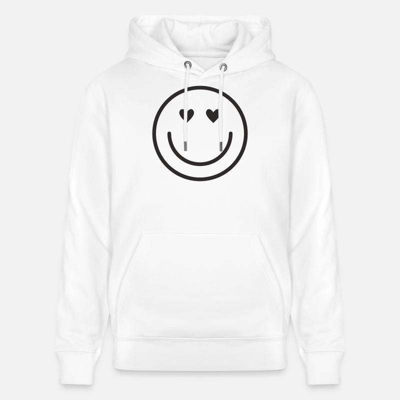 Smiley lachen lächle smile - Stanley/Stella Unisex Bio-Hoodie CRUISER  - Weiß