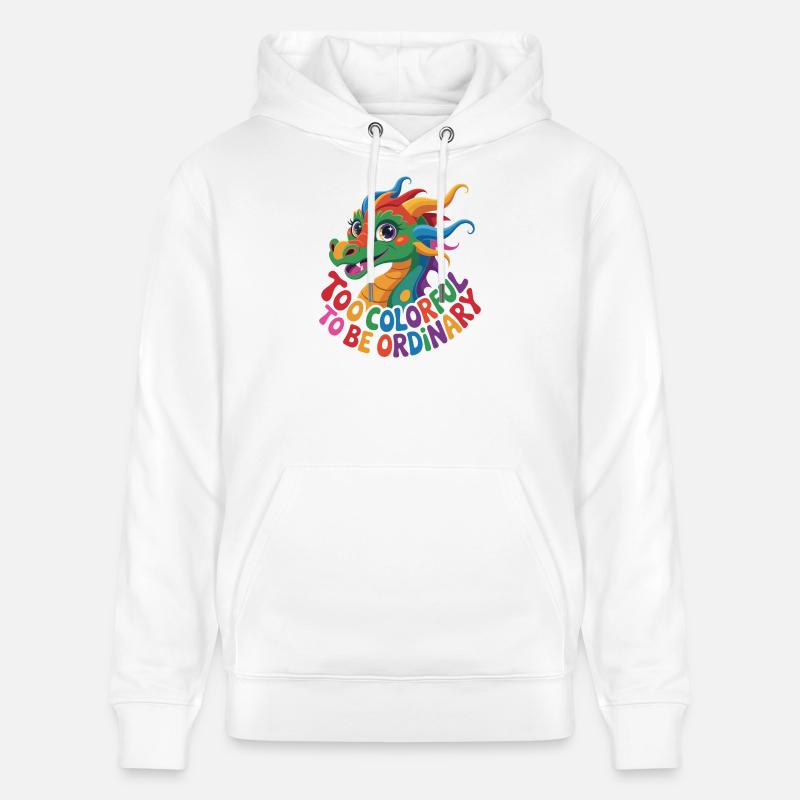 Farbenfroher eigenständiger Drache - Stanley/Stella Unisex Bio-Hoodie CRUISER  - Weiß