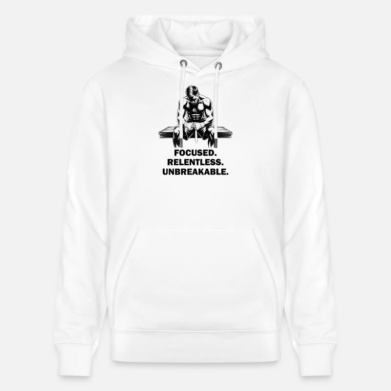 Combattant MMA concentré, implacable et incassable - Sweat à capuche bio CRUISER Stanley/Stella Unisexe - blanc