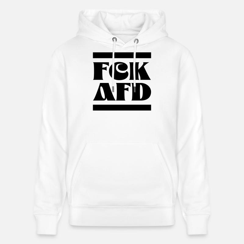 FCK AfD - Sweat à capuche bio CRUISER Stanley/Stella Unisexe - blanc
