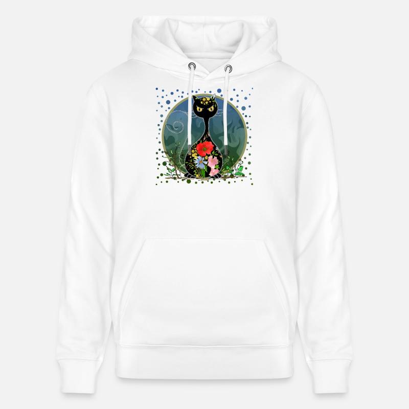 chat - Sweat à capuche bio CRUISER Stanley/Stella Unisexe - blanc