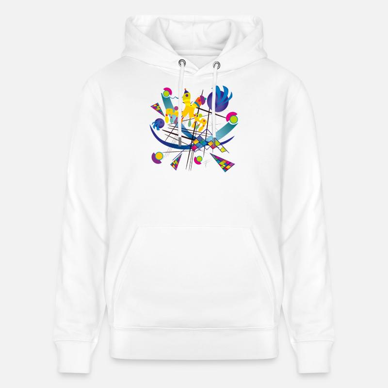 Tragbare Kunst - Visual symphony - Stanley/Stella Unisex Bio-Hoodie CRUISER  - Weiß