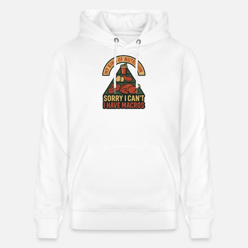 Blague macro : Pyramide alimentaire - Sweat à capuche bio CRUISER Stanley/Stella Unisexe - blanc