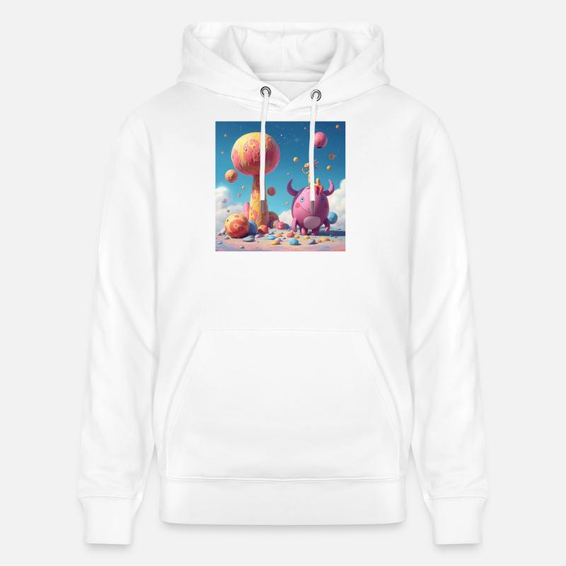 Amis de la planète pastel - Sweat à capuche bio CRUISER Stanley/Stella Unisexe - blanc