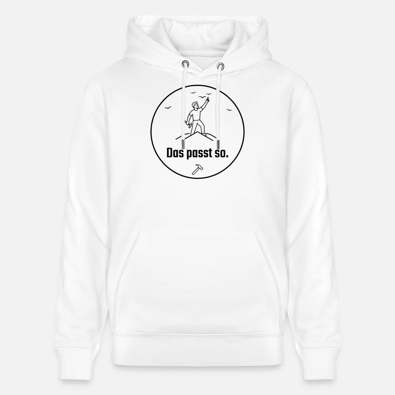 Dachdecker das passt so Stolz - Stanley/Stella Unisex Bio-Hoodie CRUISER  - Weiß