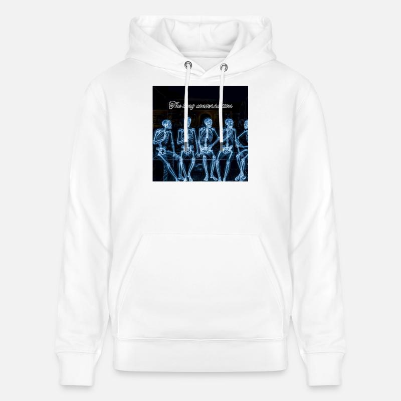 Long Talks : Rangée des Squelettes - Sweat à capuche bio CRUISER Stanley/Stella Unisexe - blanc