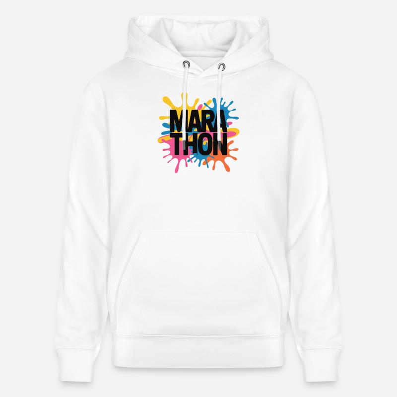 Marathon de Couleur Splash - Sweat à capuche bio CRUISER Stanley/Stella Unisexe - blanc