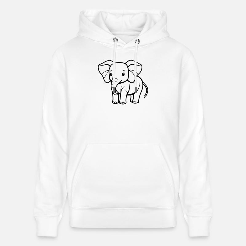 Bébé éléphant - Sweat à capuche bio CRUISER Stanley/Stella Unisexe - blanc