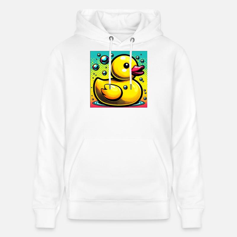 Caneton Canard Canard Canard - Sweat à capuche bio CRUISER Stanley/Stella Unisexe - blanc